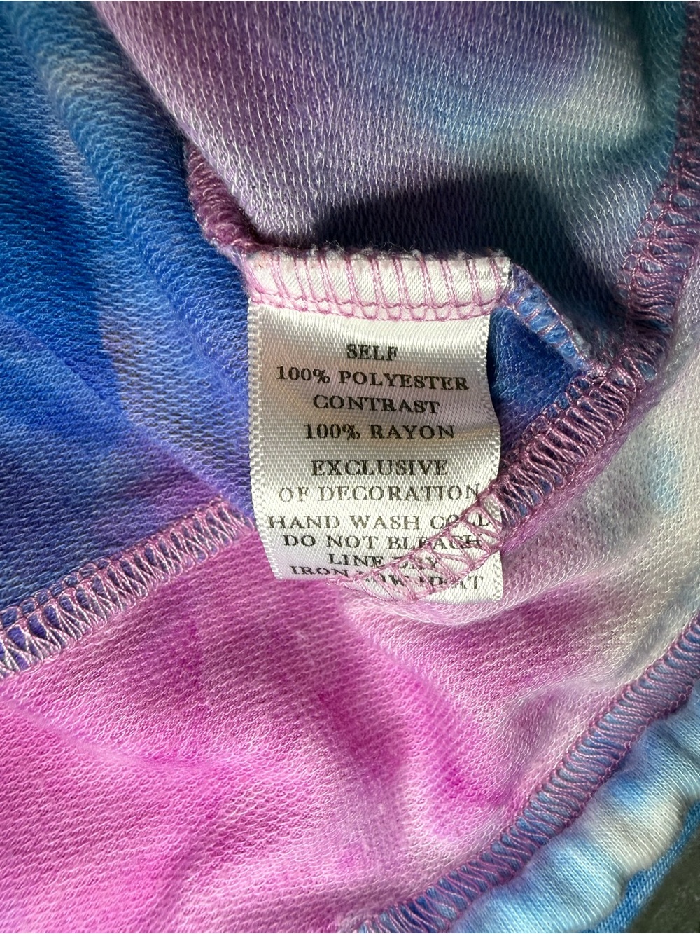 Rosevelvet Tie Dye Cropped Hoodie - Large - Picture 7 of 7